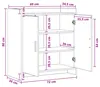 vidaXL Sideboard Sonoma-Eiche 72 x 36 x 80 cm Holzwerkstoff Produktbild-Vorschau 8