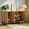 Merax Sideboard mit 3 Türen aus Spanplatte, Kommode mit Produktbild-Vorschau 5