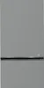 A front view of a silver refrigerator. Produktbild-Vorschau