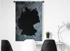 MuchoWow® Wandteppich Wandbehang Karte - Deutschland - Grau Produktbild-Vorschau 4