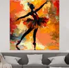 Abstrakt Ballerina leuchtende Farben Leinwandbild Wandbild Produktbild-Vorschau 2