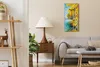 Wanduhr Bürouhr Leinwand Bild Geräuschlos 30x60 Malerei Produktbild-Vorschau 3