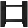 Bücherregal/Raumteiler Schwarz 60x35x57 cm Massivholz Produktbild-Vorschau 3