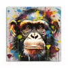 DEQOART Hybrid Leinwand Bild 50x50 cm 'Affenblick im Produktbild-Vorschau 2