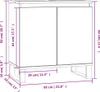 vidaXL Szafka łazienkowa szara Sonoma 58x33x60 cm Materiał Podgląd zdjęcia produktu 7