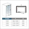 Schiebetür Duschkabine B.120x H.200cm Duschabtrennung Produktbild-Vorschau 4