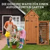 HOMAVO Gerätehaus Holz mit Kaminholzregal & UV-Schutz Produktbild-Vorschau 7