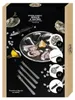 A product box for an oyster utensil set, displaying the contents and the product name in multiple languages. Voir les images du produit