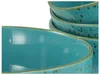 A close-up view of stacked turquoise bowls with a speckled brown rim. Produktbild-Vorschau