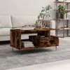 konferenční stolek vidaXL Kouřový dub 90x49x45 cm Dřevěné Náhled obrázku produktu 2