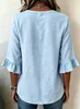 Blouse pour femmes ASKSA, en mousseline, style t-shirt, Voir les images du produit 5