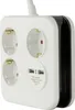 REV PowerQuad Bloc 3 prises + 2x USB blanc Voir les images du produit 2