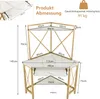 A diagram showing the dimensions of a corner desk with a shelf unit. Produktbild-Vorschau