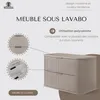 Rodan | Meuble sous lavabo - 80 cm | Beige Mat - Bois | Voir les images du produit 2