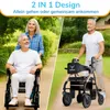 WALCORA 2 in 1 Rollstuhl Rollator Faltbar und Leicht mit Produktbild-Vorschau 3