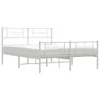 Bettgestell mit Kopf- und Fußteil Metall Weiß 120x190 cm Produktbild-Vorschau 3