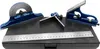 A set of precision measuring tools, including a protractor, a combination square, and a ruler, are displayed on a granite surface plate. Produktbild-Vorschau