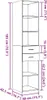vidaXL Highboard Betongrau 40x42,5x185 cm Holzwerkstoff Produktbild-Vorschau 8