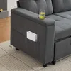 Merax dreisitzer Schlafsofa mit Getränkehaltern, Klappsofa Produktbild-Vorschau 7