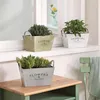 3x Pflanztopf "Shabby" Blumentopf aus Holz, weiß grau grün, Produktbild-Vorschau 2