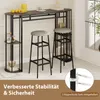 Barový stůl COSTWAY s úložným prostorem, 150 cm vysoký Náhled obrázku produktu 5