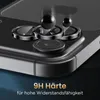 Close-up of camera lens protectors on a smartphone, with balls falling towards them to demonstrate durability. Produktbild-Vorschau