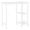 vidaXL Počítačový stôl biely 80x40x72 cm MDF a kov Náhľad obrázku produktu 1