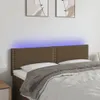 LED Kopfteil Dunkelbraun 144x5x78/88 cm Stoff Produktbild-Vorschau 2