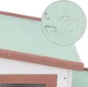 vidaXL Velká králíkárna hnědobílá 204x45x85 cm Dřevo Náhled obrázku produktu 5
