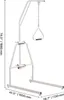 A white patient lift with measurement indicators. Anteprima dell’immagine prodotto