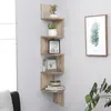 Wandregal Wand-Eckregal Wandregale 20x20x123cm Holzfarbe Produktbild-Vorschau 2
