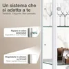 K-Möbel Vetrina in vetro da appoggio in bianco (176x37x33 Anteprima dell’immagine prodotto 4
