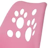 A close-up of a pink chair back with paw print cutouts. Produktbild-Vorschau