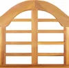 A close-up view of a wooden garden bench with a slatted design and an arched top. Náhled obrázku produktu