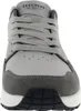 A close-up, front-facing view of a gray Skechers sneaker. Voir les images du produit
