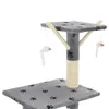 vidaXL Arbre à chat Sisal 138 cm Gris Impression pattes Voir les images du produit 5