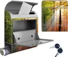 banjado Design Briefkasten Stahl silber mit Zeitungsfach Produktbild-Vorschau 7