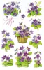 Sticker 76x120mm papier 3 feuilles motif violettes Voir les images du produit 2
