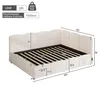 Polsterbett 140x190 cm mit Stauraum & Lattenrost Samt Beige Produktbild-Vorschau 4