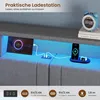 Łóżko tapicerowane z podświetleniem LED i stacją ładowania, Podgląd zdjęcia produktu 4