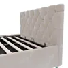 Juskys Polsterbett Nizza 120x200 cm Beige - Bettgestell mit Produktbild-Vorschau 5