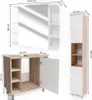 Badmöbel-Set Vicco Fynn Sonoma 3 Teile, mit Hochschrank, Produktbild-Vorschau 3