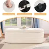 Sitzbank mit Stauraum, Schuhbank mit Sitzfläche, Teddystoff Produktbild-Vorschau 4