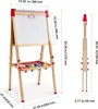 SucceBuy 3-in-1-Kunststaffelei für Kinder, doppelseitiges Produktbild-Vorschau 8