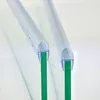 Close-up view of two shower door seals attached to glass panels. Podgląd zdjęcia produktu