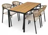 Zestaw mebli ogrodowych balkon stół Allen Pro 130x70W + 4x Podgląd zdjęcia produktu 1
