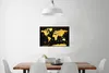 MuchoWow® Poster Weltkarte - Gold - Schwarz - Luxus 60x40 Produktbild-Vorschau 2
