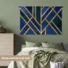 MuchoWow® Wandteppich Wandbehang Gold - Blau - Muster Produktbild-Vorschau 4