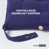 HOMESCAPES 6er Set Stuhlkissen 40x40 cm dunkelblau – Produktbild-Vorschau 5
