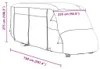 vidaXL Schutzhülle für Wohnmobil Grau 730x235x275 cm Produktbild-Vorschau 8